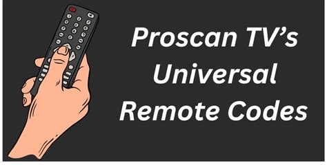 universal remote for a proscan tv|proscan tv universal remote codes.